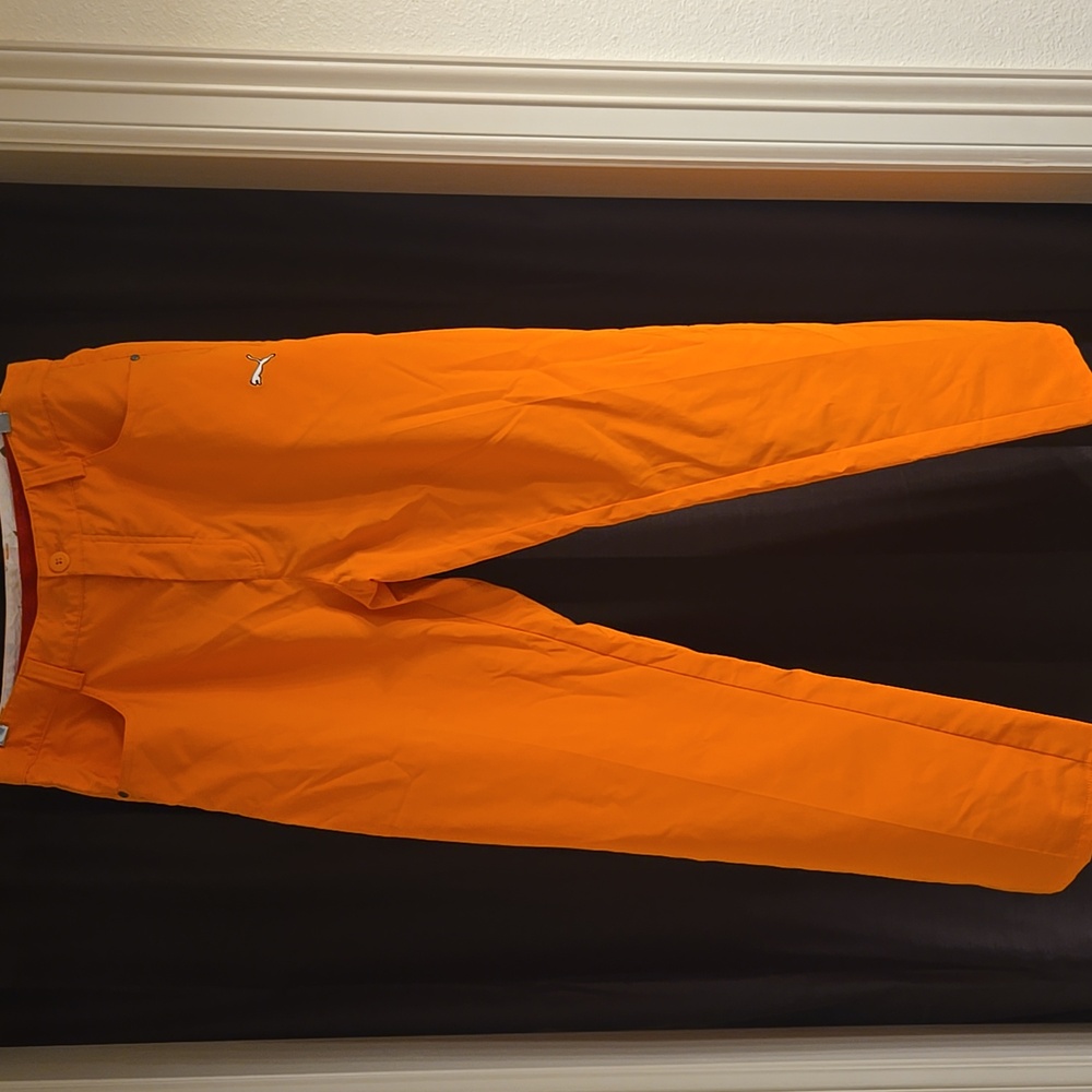 Puma Golf Pants, Men's 32x30,  orange, quick dry, EUC